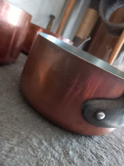 lot casserole en cuivre et fonte 45 Ceffonds (52)