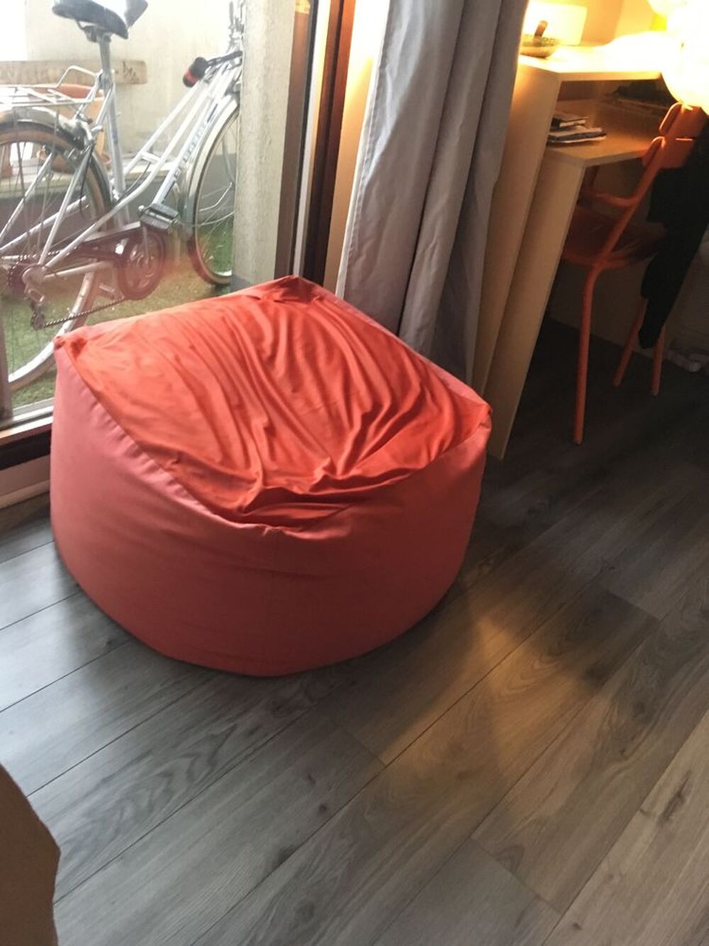 Pouf rouge Muji Meubles