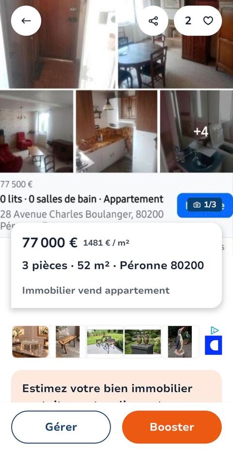   appartement Appartement - 3 pièce(s) - 52 m²