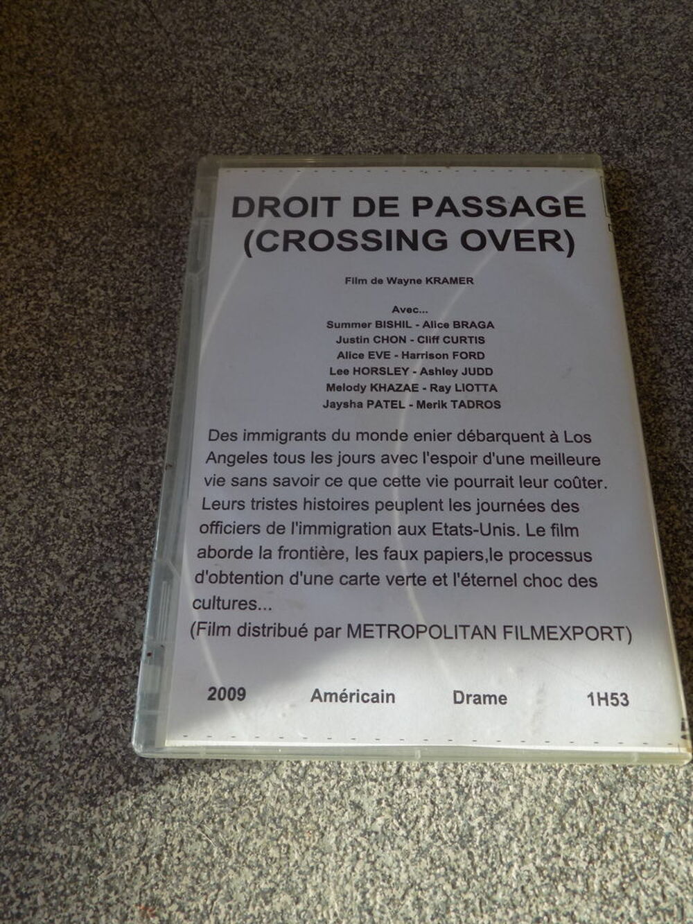Droit de passage DVD et blu-ray
