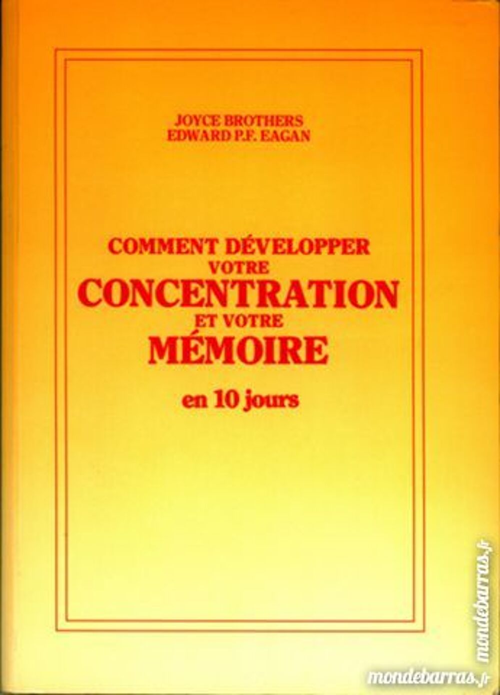 CONCENTRATION &amp; MEMOIRE Livres et BD