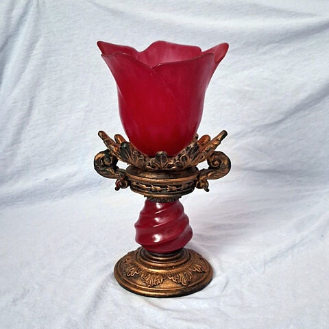 Gros photophore bougeoir fleur Nimes (30)