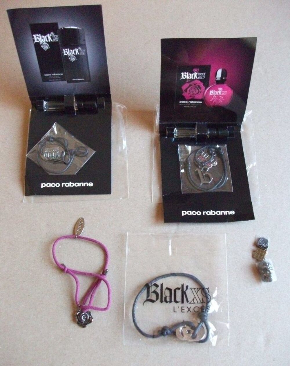 LOT Paco Rabanne "Black XS" # 5 pi&egrave;ces 