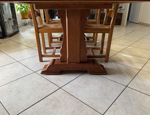 Table chne massif et six chaises 800 Berre-l'tang (13)