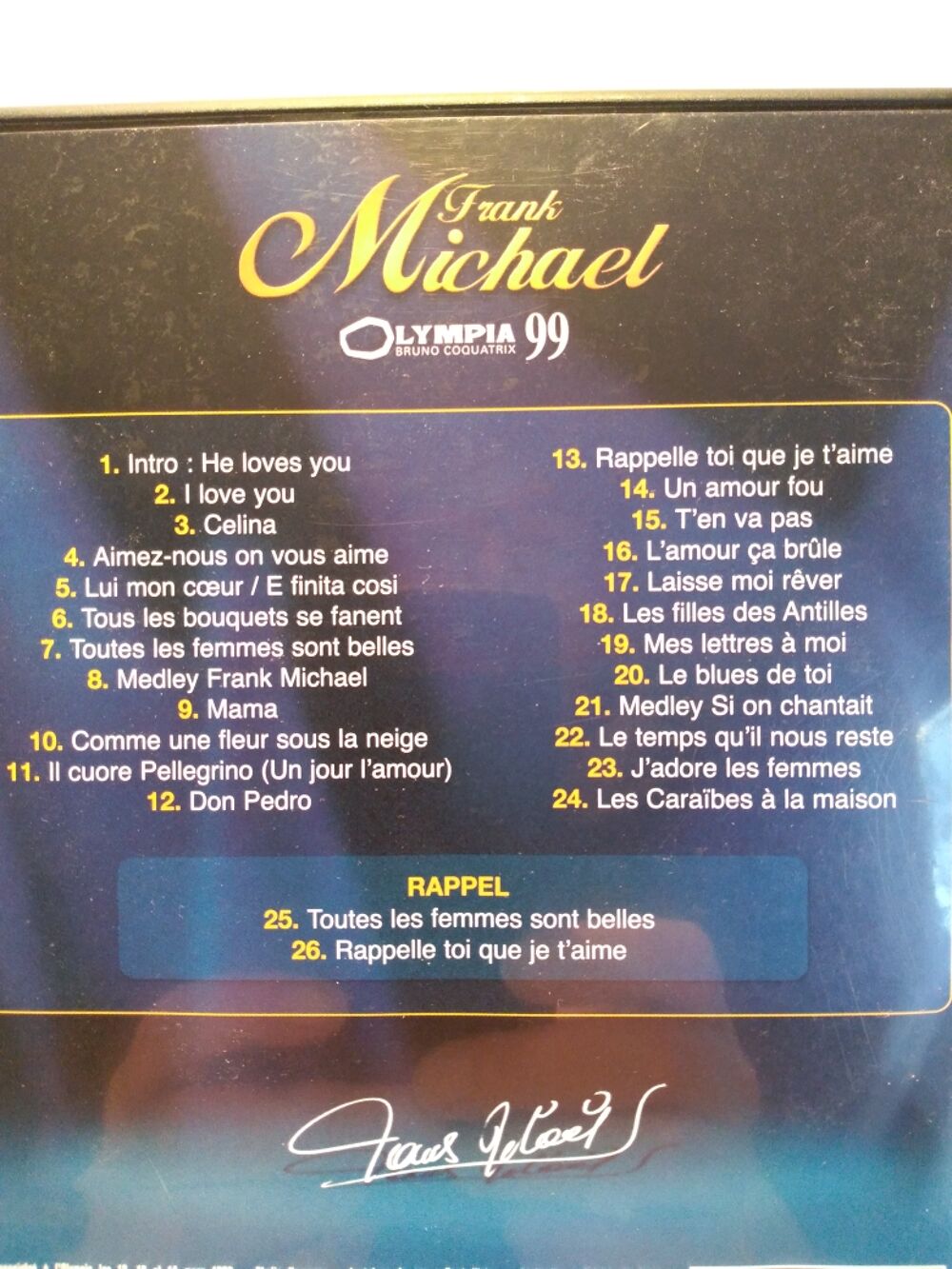 Frank Michael DVD et blu-ray