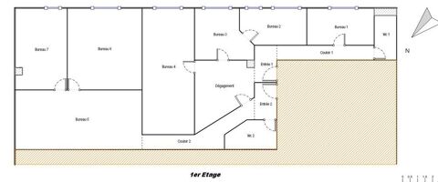 MONTBELIARD ¨PROCHE LECLERC LOUE BUREAUX DE 190M² AVEC ASCENSEUR ET PARKINGS NOMBREUX 3300 25200 Montbliard