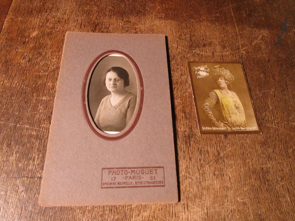 VIEILLE PHOTOS PORTRAIT CHOCOLAT POULAIN SARAH BERNHARDT 