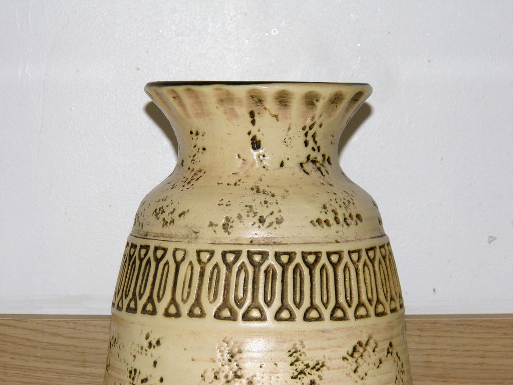 Vase c&eacute;ramique JASBA W-GERMANY 30 cm vintage Vallauris ann&eacute;es 60 Décoration
