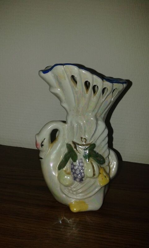 Vase vintage d�cor cygne 16 Toulouse (31)