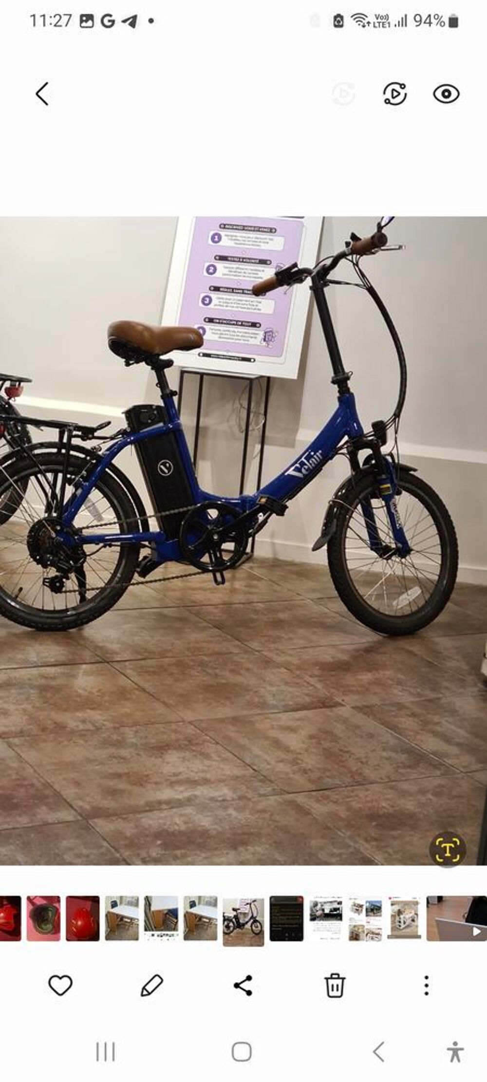 Velo electric pliant neuf Vélos