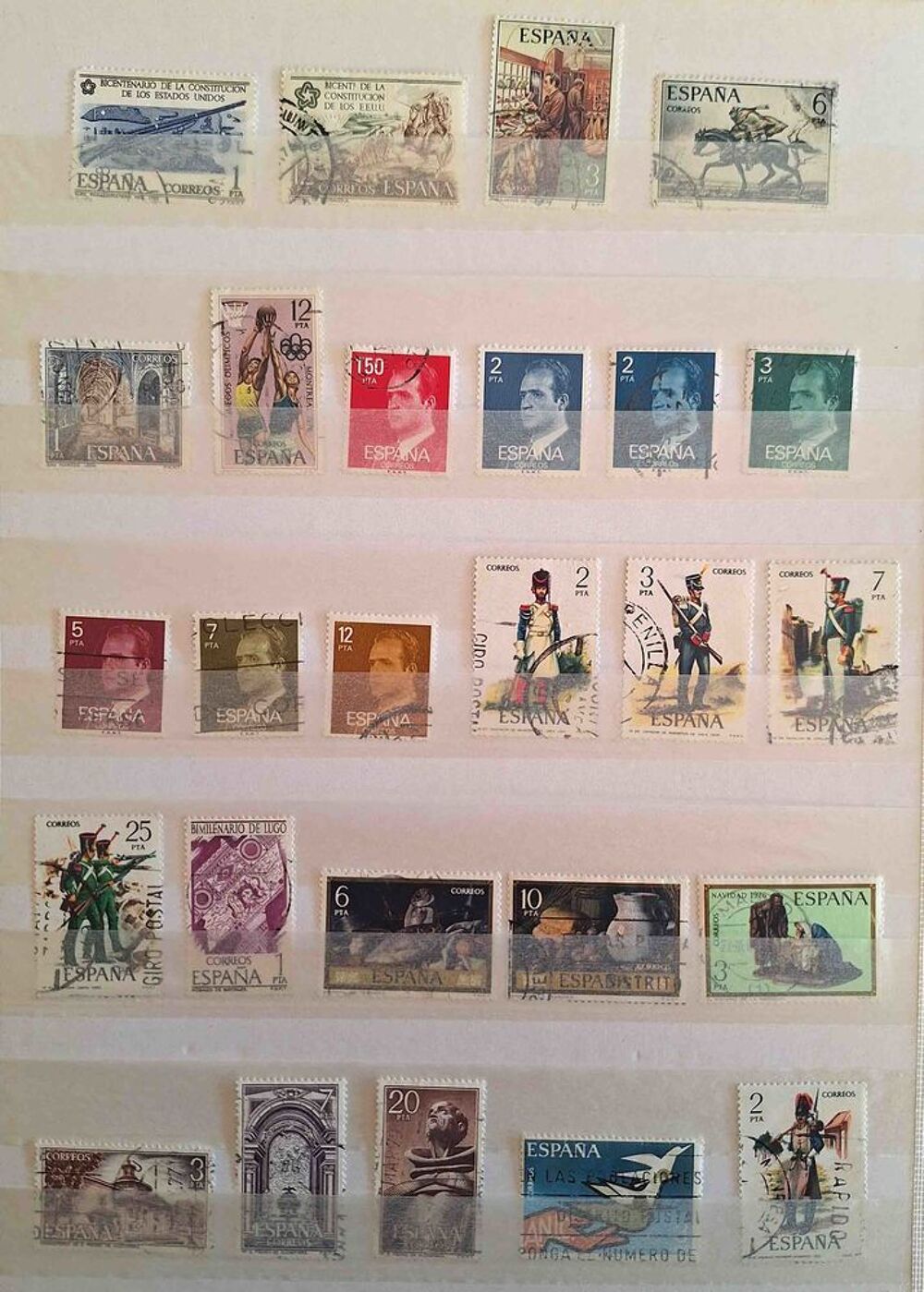 S&eacute;rie de timbres de collection d'Espagne bis 