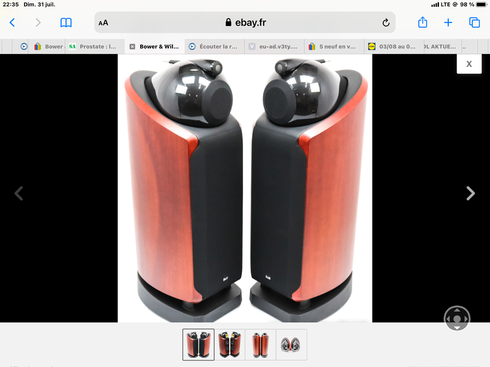 PAIRE D'ENCEINTES B&amp;W 802 D2 ROSENUT EN TR&Egrave;S BON &Eacute;TAT Audio et hifi