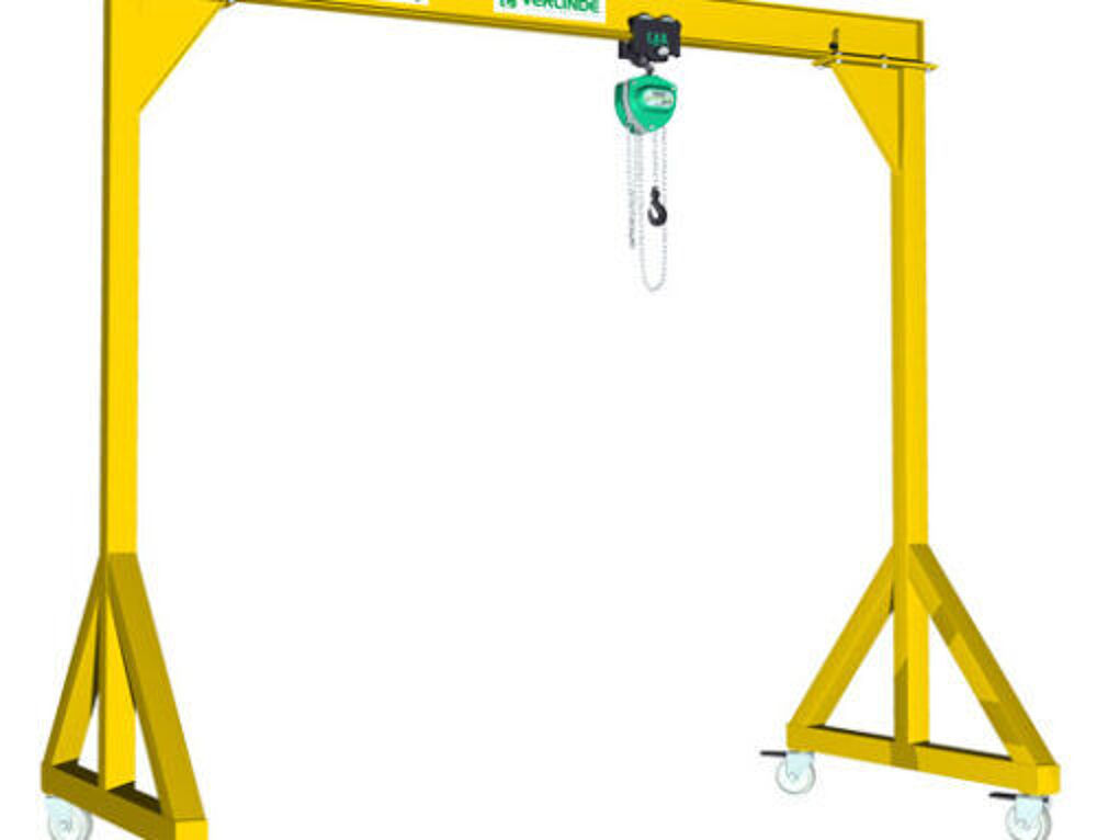 Palan Manuel &agrave; Cha&icirc;ne 250kg + Portique Aluminium D&eacute;pla&ccedil;able Bricolage