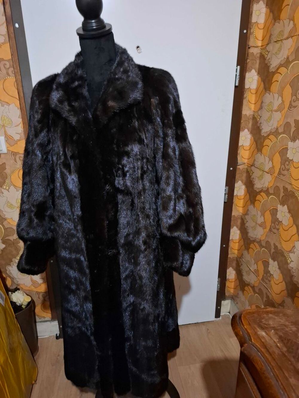 Manteau en vison marron 