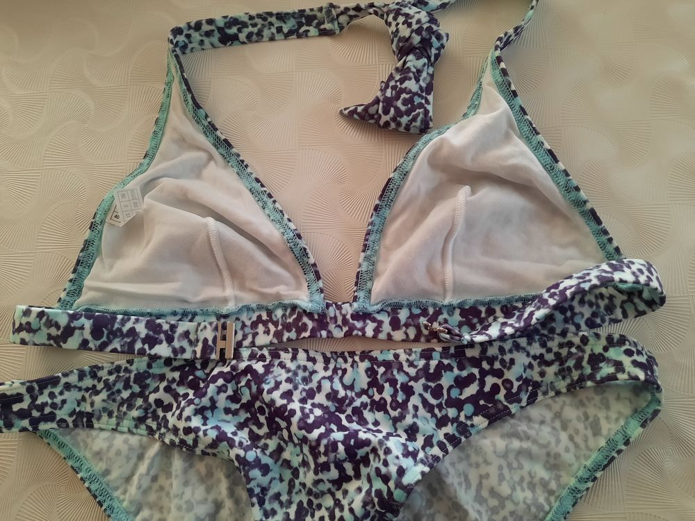 Maillot de bain bleu fleuri liberty neuf - T 40 - T 85B Vêtements