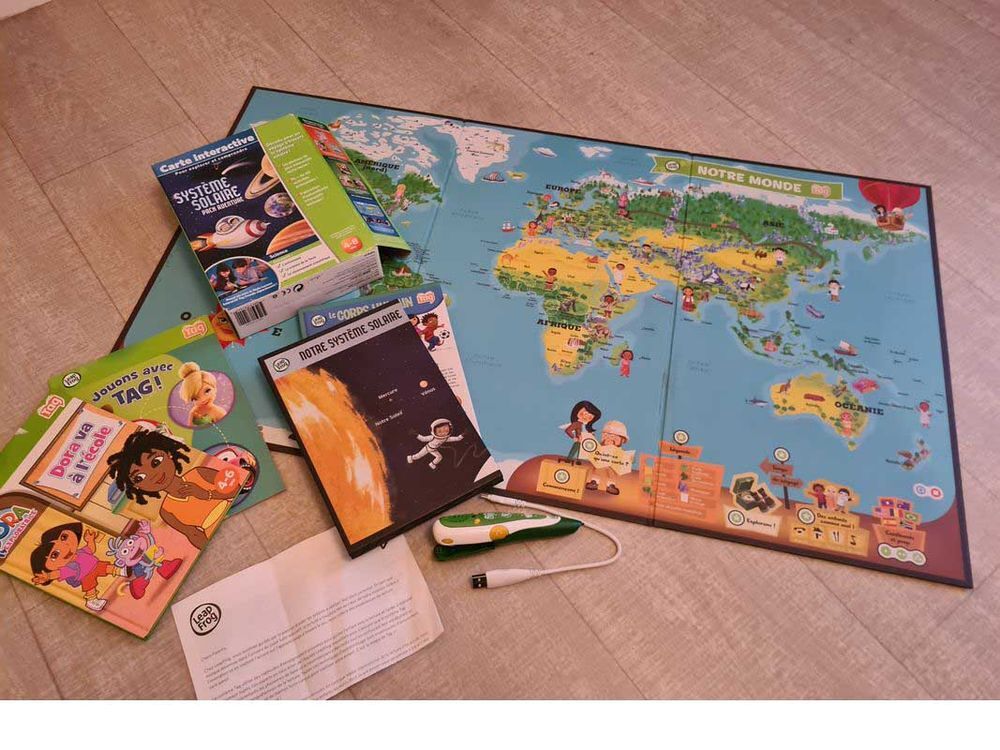 Leap frog Tag Stylo + Carte Monde Interactive + 12 livres Jeux / jouets
