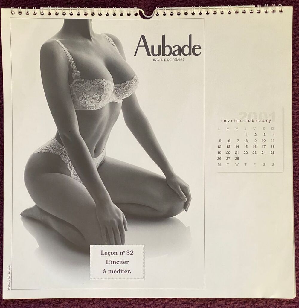 Aubade Lingerie Calendrier 2001 