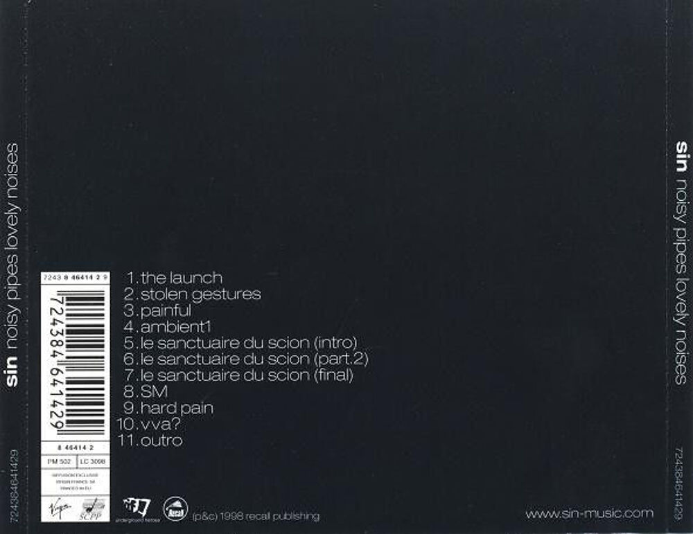Sin? Noisy Pipes Lovely Noises(etat neuf) CD et vinyles