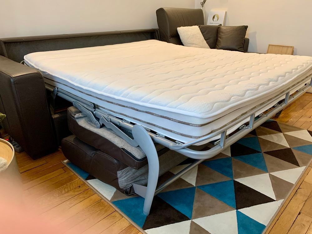 Canap&eacute; convertible et m&eacute;ridienne en cuir Meubles