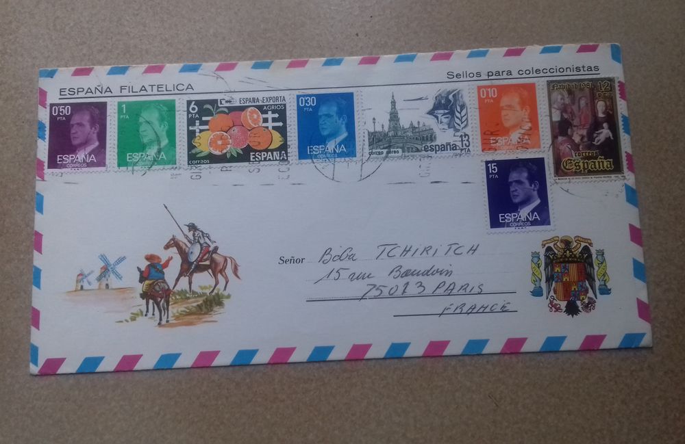 RARE ENVELOPPE PHILATELIQUE Don QUICHOTTE 