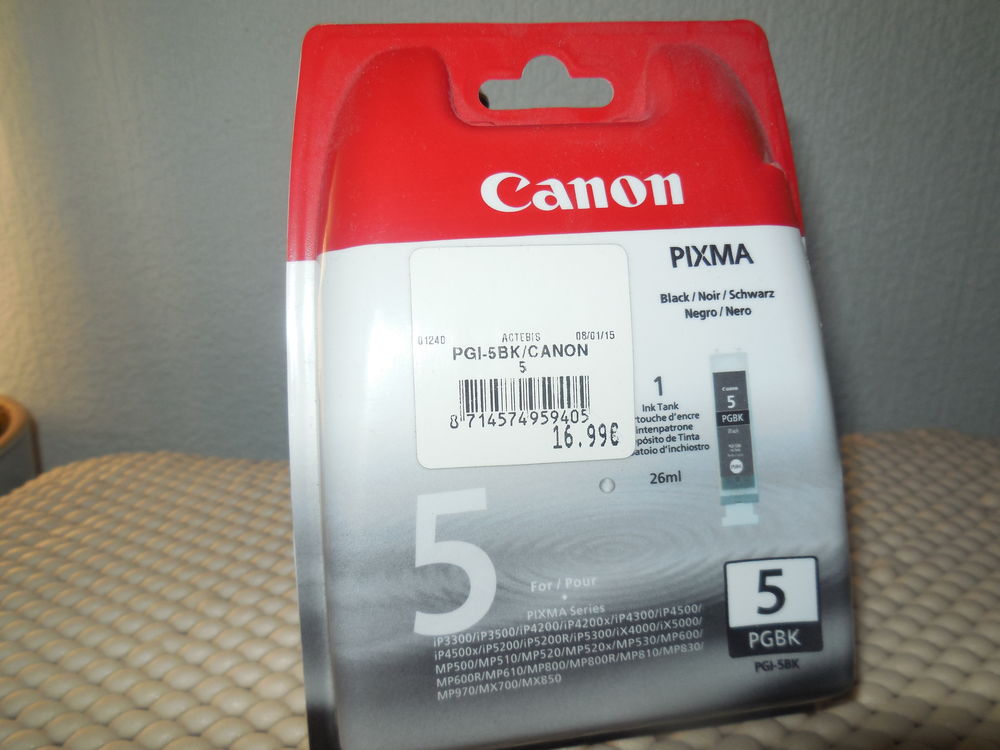 Cartouche d'encre BLACK pour imprimante canon pixma Mat�riel informatique