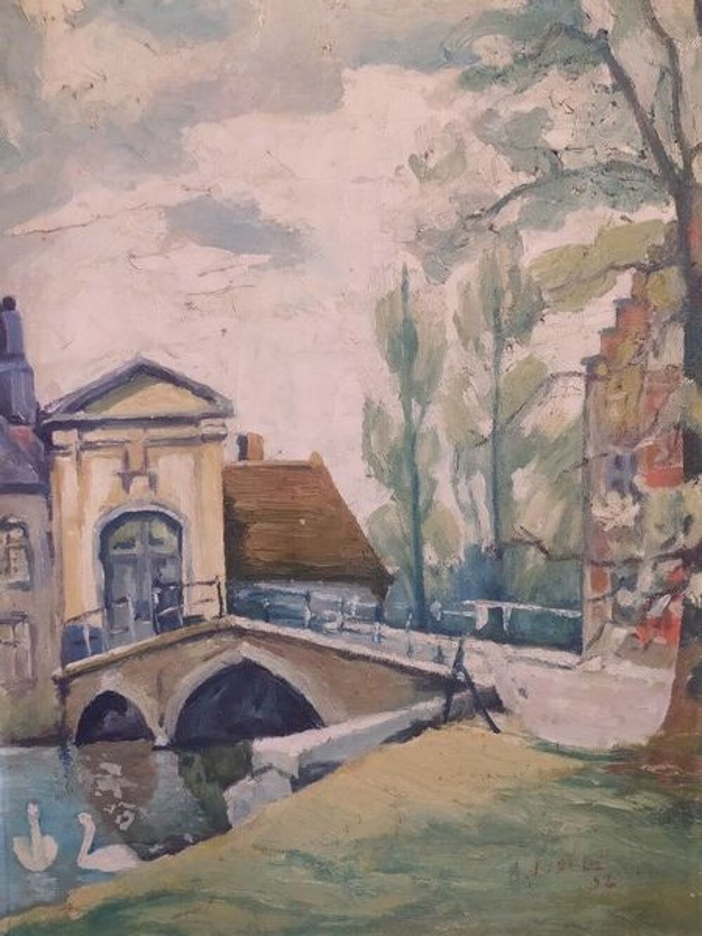 Ancien Tableau B&eacute;guinage de Bruges Décoration