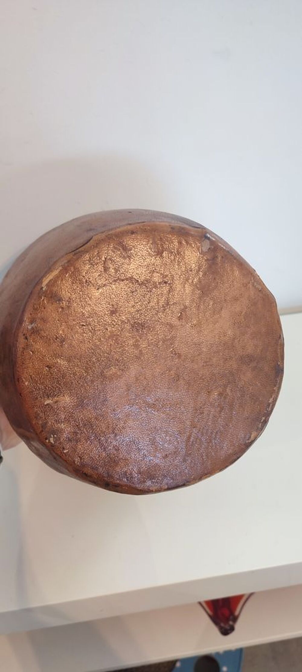 Gargoulette , grosse cruche en terre cuite recouverte de cui 
