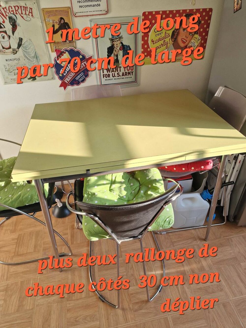 table+avec+rallonge+parfait+&eacute;tat Meubles