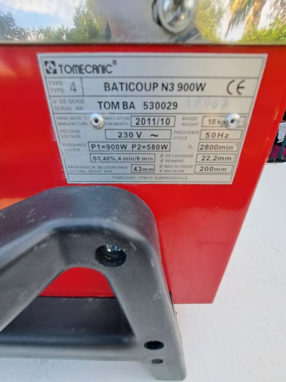 Coupe carreau &eacute;lectrique TOMECANIC Baticoup N3 900W Bricolage