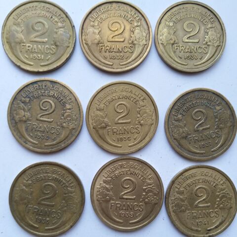 Monnaie France 2F Morlon 9 pices 12 Rouen (76)