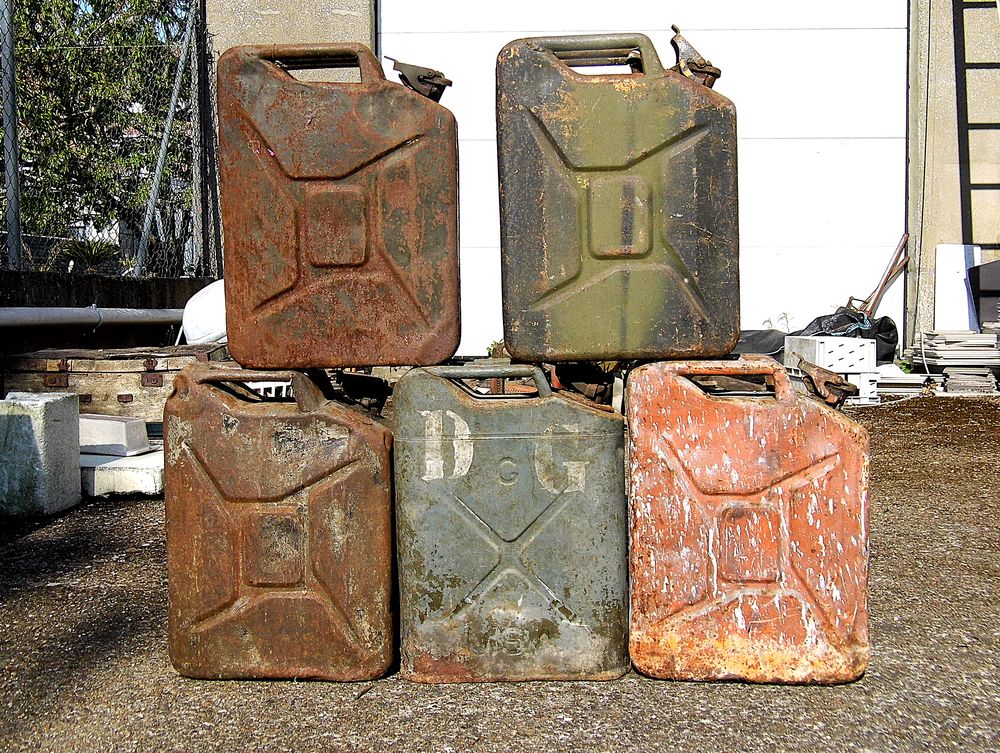 Lot de 5 Jerrycan militaire 1944 anglais WW2 USA 39-45 Militaria collection MB WD 