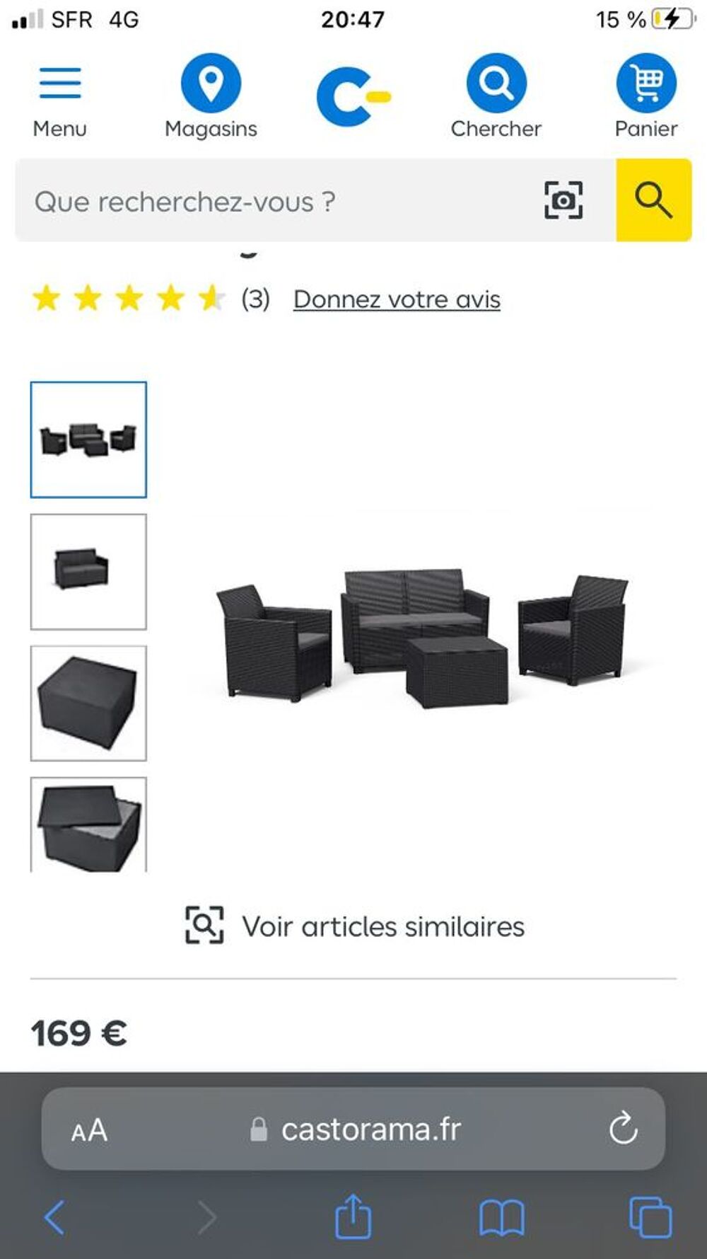 Salon de jardin en resine Meubles