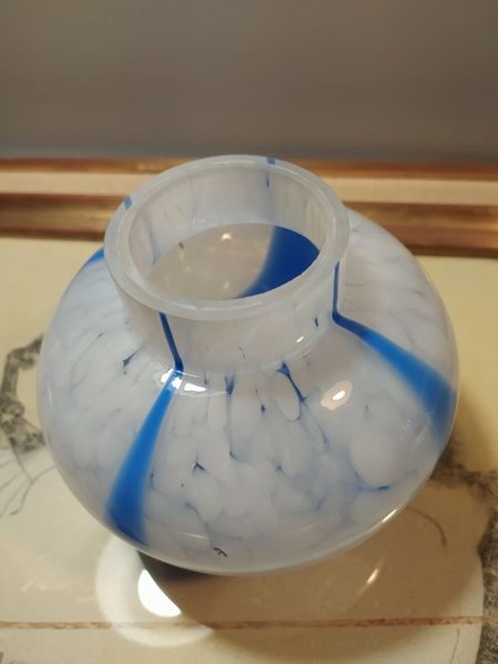 Vase Boule Verre de Clichy vers 1930 Décoration