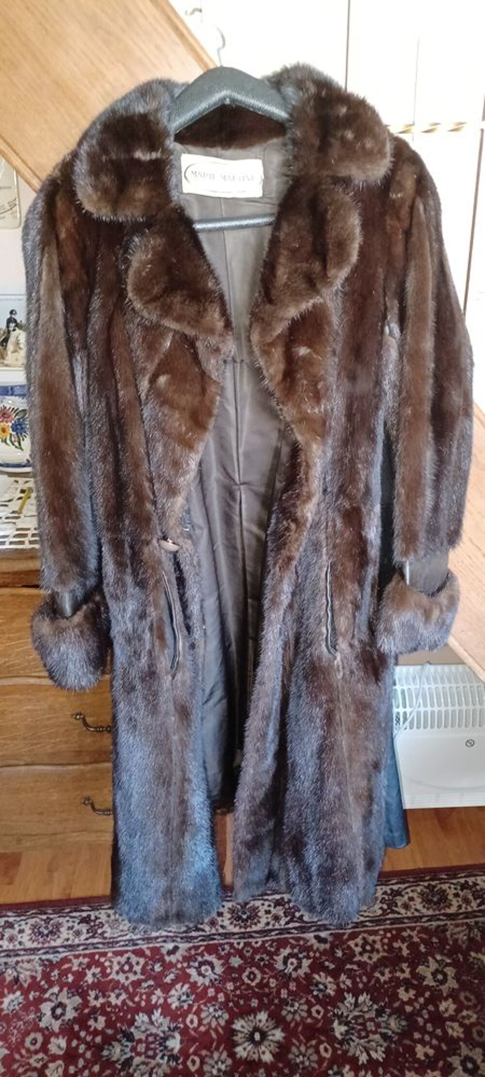 Grand manteau fourrure vison Vtements
