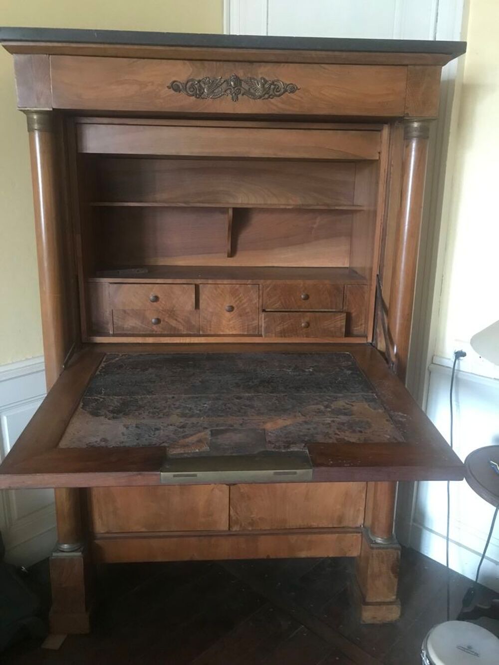 Secr&eacute;taire Empire en Noyer Massif Meubles