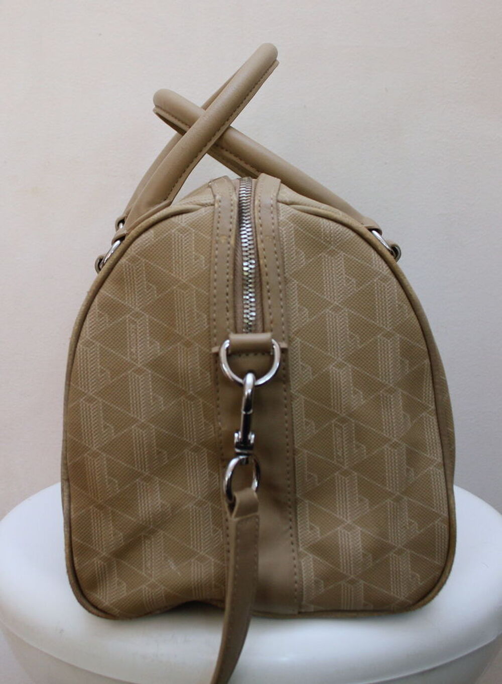 Sac beige Boston LACOSTE Maroquinerie
