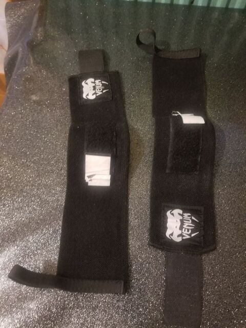 2 bandes de support poignet Venum hyperlift noire 10 Auby (59)