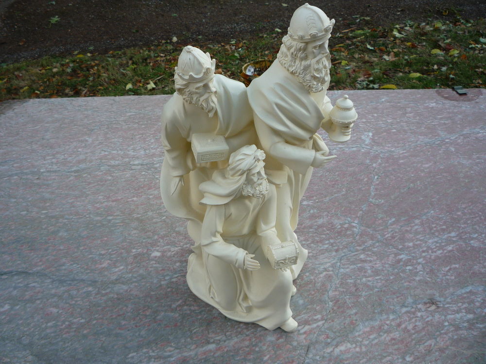 Rois mages en r&eacute;sine/cr&egrave;che Noel
Melchior,Gaspard,Balthazar Décoration
