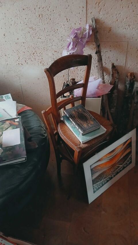 2 chaises bois et paillage 30 �zanville (95)