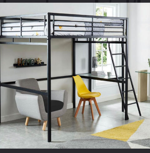 Lit mezzanine m�tal 2 places vendu avec mode d'emploi. 160 Marseille 12 (13)