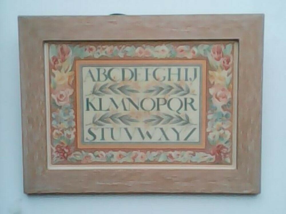 Tableau ab&eacute;c&eacute;daire sous-verre 30 x 22 cm Décoration