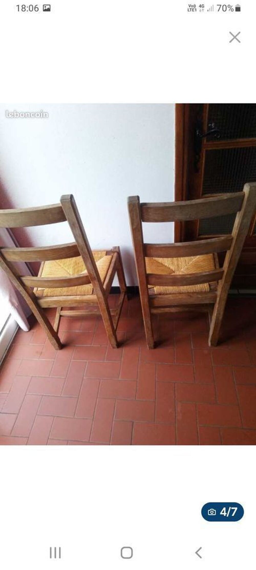 2 Chaises bois massif Meubles