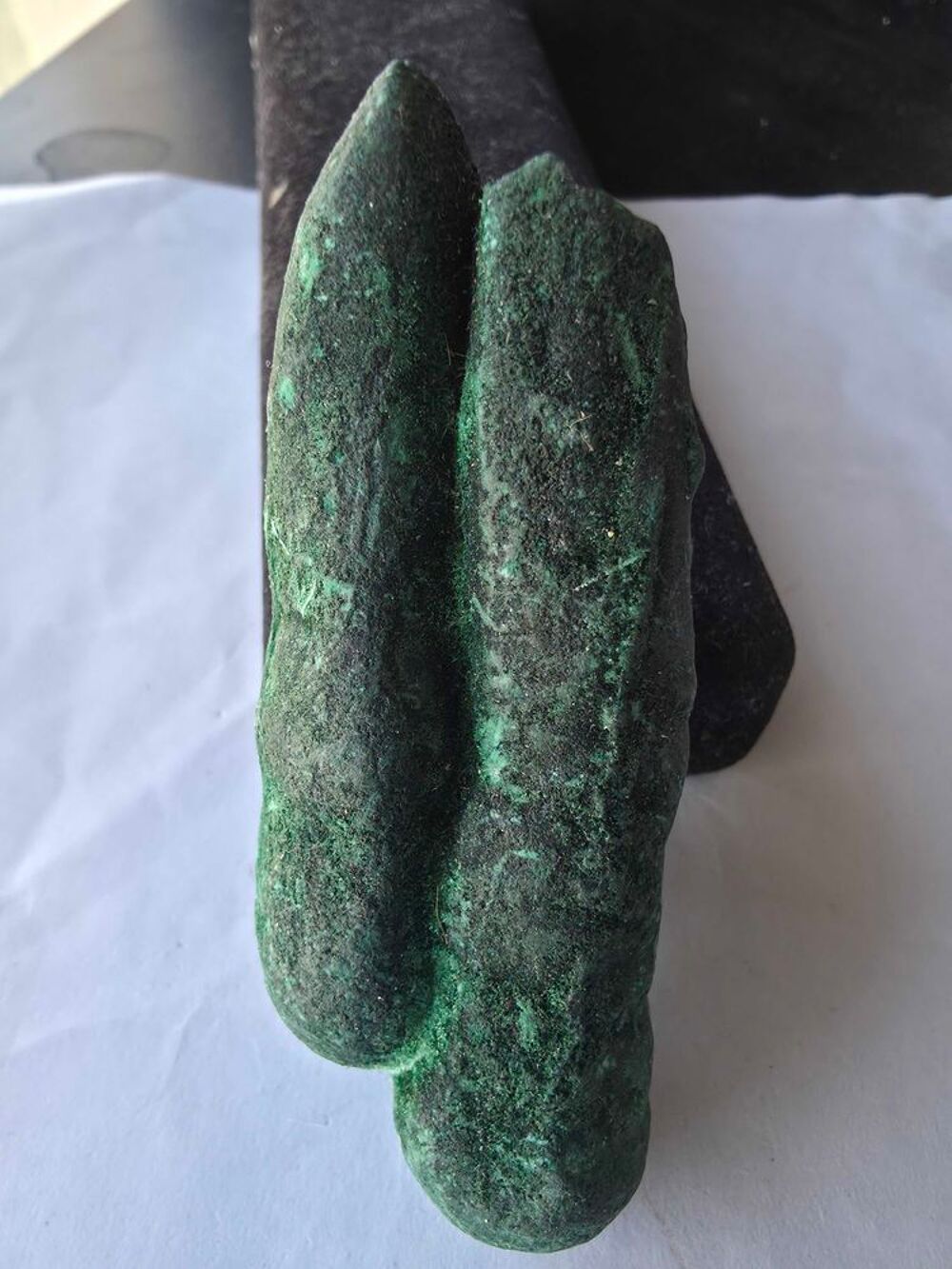 Min&eacute;ral de Collection : Rare Stalactite de Malachite (Katanga)-116g 