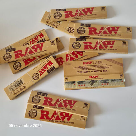 Feuilles Slim Raw avec filtres,  cartons Par 50 Saumur (49)