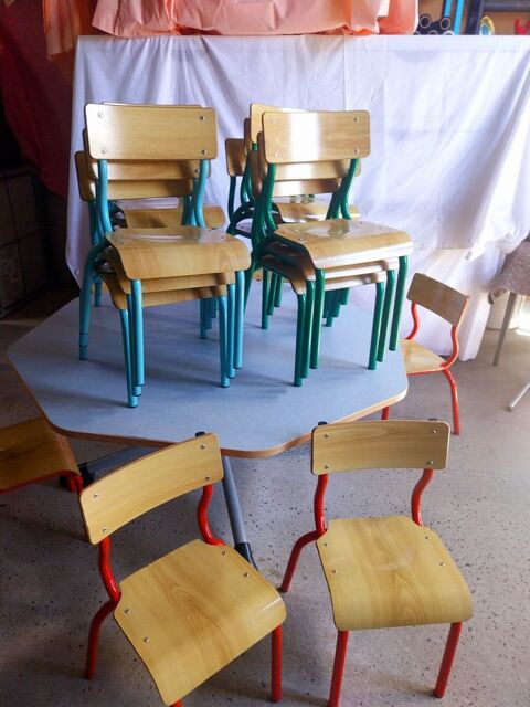 Ensemble pro table + 6 chaises section maternelle 130 Mées (40)