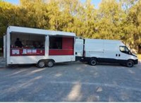   Ensemble camion + remorque pizzas  