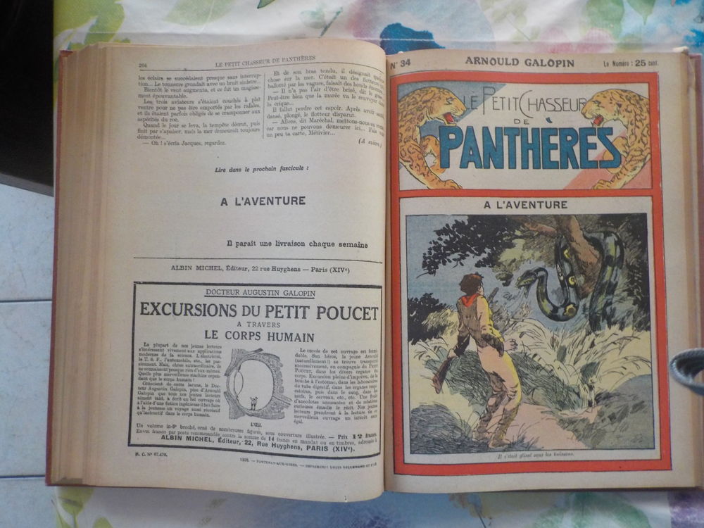 LE PETIT CHASSEUR DE PANTHERES N&deg;1 &agrave; 50 1928 ARNOULD GALOPIN Livres et BD