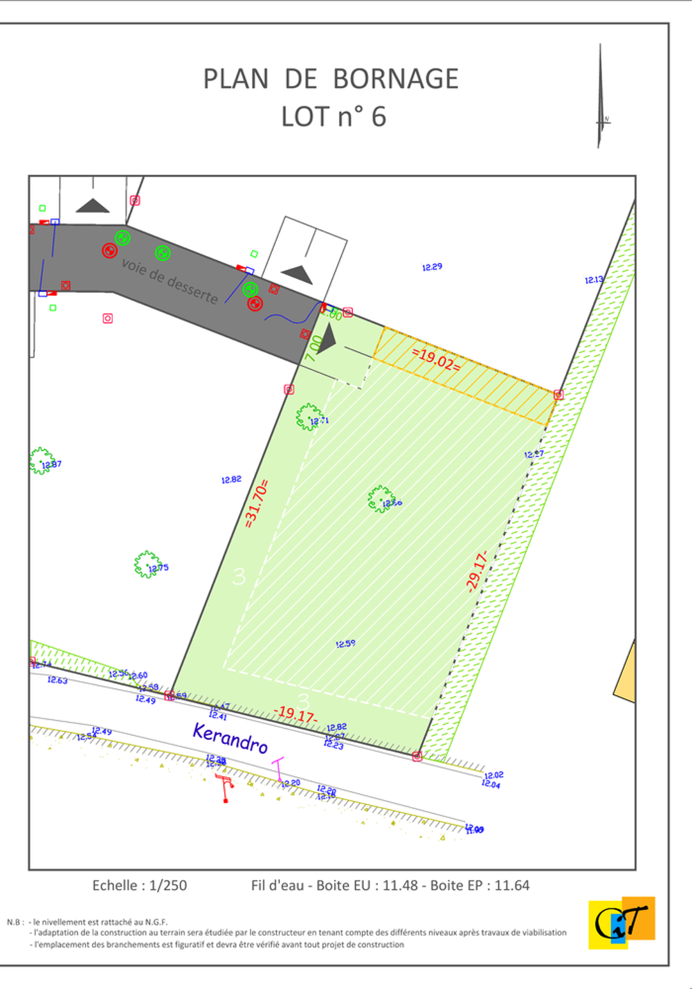 Vente Terrain Terrain constructible viabilisé n°6 Clos Kerandro - Loctudy Loctudy