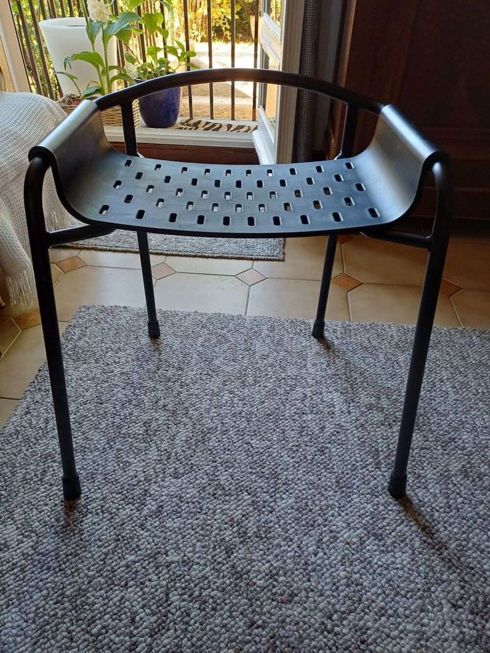 Tabouret de douche anthracite Meubles