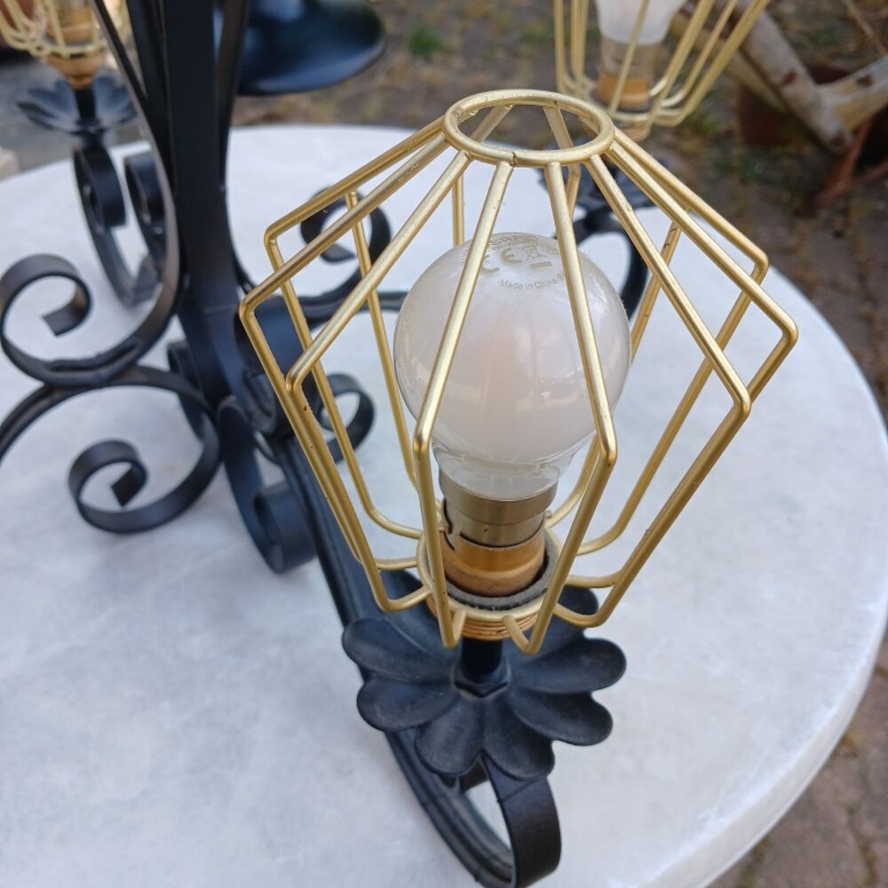 lustre fer forg&eacute; Dcoration